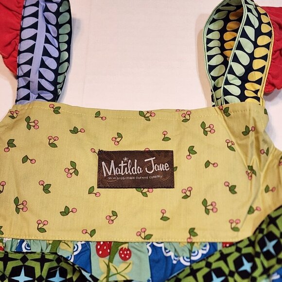 Matilda Jane size 4 Love Bug Strawberry Knot Top Wonderful Parade - Picture 7 of 9